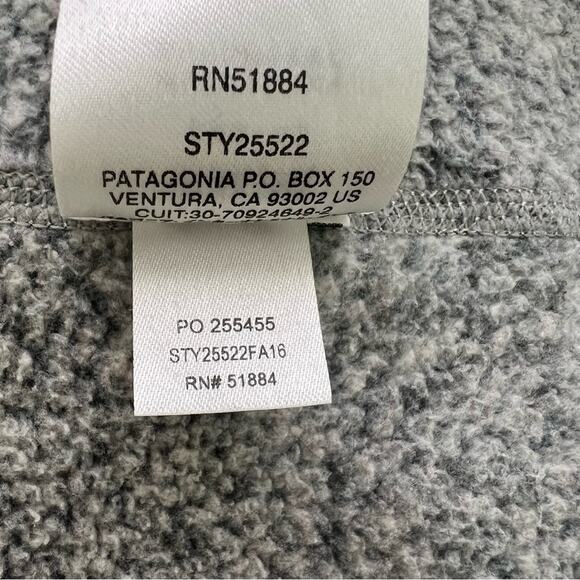 Patagonia Better Sweater 1/4-Zip Fleece Stonewash Gray Size Large - Picture 12 of 13